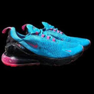 Nike Air Max 270 South Beach Light Blue Fuchsia‎ Pink Black BV6078-400 Men's 12